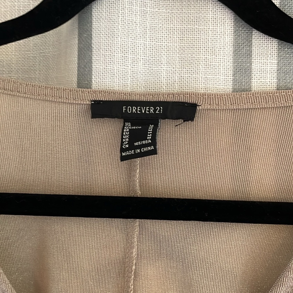 Prefer 21 Long Sleeve Shimmery Long Sleeve Going Out Crop Top with Tie Back - Picture 6 of 8